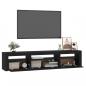 Preview: TV-Schrank mit LED-Leuchten Schwarz 195x35x40 cm