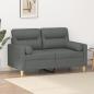 Preview: ARDEBO.de - 2-Sitzer-Sofa mit Zierkissen Dunkelgrau 120 cm Stoff