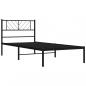 Preview: Bettgestell mit Kopfteil Metall Schwarz 107x203 cm