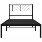 Preview: Bettgestell mit Kopfteil Metall Schwarz 107x203 cm