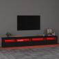 Preview: TV-Schrank mit LED-Leuchten Schwarz 270x35x40 cm