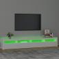 Preview: TV-Schrank mit LED-Leuchten Hochglanz-Weiß 240x35x40 cm