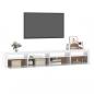 Preview: TV-Schrank mit LED-Leuchten Hochglanz-Weiß 240x35x40 cm