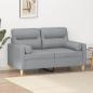 Preview: ARDEBO.de - 2-Sitzer-Sofa mit Zierkissen Hellgrau 120 cm Stoff