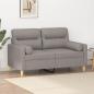 Preview: ARDEBO.de - 2-Sitzer-Sofa mit Zierkissen Taupe 120 cm Stoff