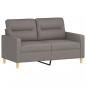 Preview: 2-Sitzer-Sofa mit Zierkissen Taupe 120 cm Stoff