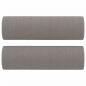 Preview: 2-Sitzer-Sofa mit Zierkissen Taupe 140 cm Stoff