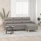 Preview: ARDEBO.de - 3-Sitzer-Sofa mit Hocker Taupe 180 cm Stoff