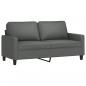 Preview: 2-Sitzer-Sofa Dunkelgrau 140 cm Stoff