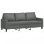 Preview: 3-Sitzer-Sofa Dunkelgrau 180 cm Stoff