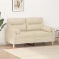 Preview: ARDEBO.de - 2-Sitzer-Sofa mit Zierkissen Creme 120 cm Stoff