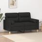 Preview: ARDEBO.de - 2-Sitzer-Sofa mit Zierkissen Schwarz 120 cm Stoff