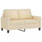 Preview: 2-Sitzer-Sofa Creme 120 cm Stoff