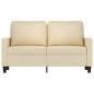 Preview: 2-Sitzer-Sofa Creme 120 cm Stoff