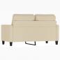 Preview: 2-Sitzer-Sofa Creme 120 cm Stoff