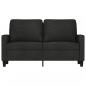 Preview: 2-Sitzer-Sofa Schwarz 120 cm Stoff