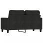 Preview: 2-Sitzer-Sofa Schwarz 120 cm Stoff