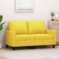 Preview: ARDEBO.de - 2-Sitzer-Sofa Hellgelb 120 cm Stoff