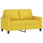 Preview: 2-Sitzer-Sofa Hellgelb 120 cm Stoff