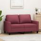 Preview: ARDEBO.de - 2-Sitzer-Sofa Weinrot 120 cm Stoff