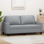 Preview: ARDEBO.de - 2-Sitzer-Sofa Hellgrau 140 cm Stoff