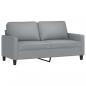 Preview: 2-Sitzer-Sofa Hellgrau 140 cm Stoff