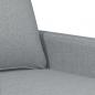 Preview: 2-Sitzer-Sofa Hellgrau 140 cm Stoff