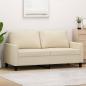 Preview: ARDEBO.de - 2-Sitzer-Sofa Creme 140 cm Stoff