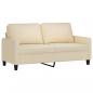 Preview: 2-Sitzer-Sofa Creme 140 cm Stoff