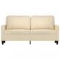 Preview: 2-Sitzer-Sofa Creme 140 cm Stoff