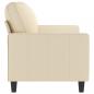 Preview: 2-Sitzer-Sofa Creme 140 cm Stoff