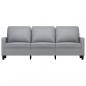 Preview: 3-Sitzer-Sofa Hellgrau 180 cm Stoff