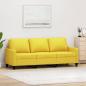 Preview: ARDEBO.de - 3-Sitzer-Sofa Hellgelb 180 cm Stoff