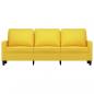 Preview: 3-Sitzer-Sofa Hellgelb 180 cm Stoff