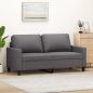 Preview: ARDEBO.de - 2-Sitzer-Sofa Grau 140 cm Kunstleder