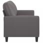 Preview: 2-Sitzer-Sofa Grau 140 cm Kunstleder