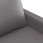 Preview: 2-Sitzer-Sofa Grau 140 cm Kunstleder