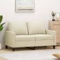 Preview: ARDEBO.de - 2-Sitzer-Sofa Creme 120 cm Kunstleder