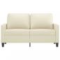 Preview: 2-Sitzer-Sofa Creme 120 cm Kunstleder