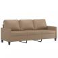 Preview: 3-Sitzer-Sofa Cappuccino-Braun 180 cm Kunstleder