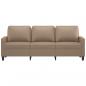 Preview: 3-Sitzer-Sofa Cappuccino-Braun 180 cm Kunstleder