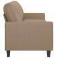 Preview: 3-Sitzer-Sofa Cappuccino-Braun 180 cm Kunstleder