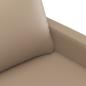 Preview: 3-Sitzer-Sofa Cappuccino-Braun 180 cm Kunstleder