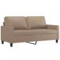 Preview: 2-Sitzer-Sofa Cappuccino-Braun 140 cm Kunstleder