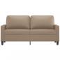 Preview: 2-Sitzer-Sofa Cappuccino-Braun 140 cm Kunstleder