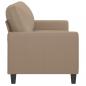 Preview: 2-Sitzer-Sofa Cappuccino-Braun 140 cm Kunstleder