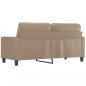 Preview: 2-Sitzer-Sofa Cappuccino-Braun 140 cm Kunstleder