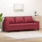 Preview: ARDEBO.de - 3-Sitzer-Sofa Weinrot 180 cm Kunstleder