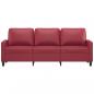 Preview: 3-Sitzer-Sofa Weinrot 180 cm Kunstleder