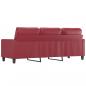 Preview: 3-Sitzer-Sofa Weinrot 180 cm Kunstleder